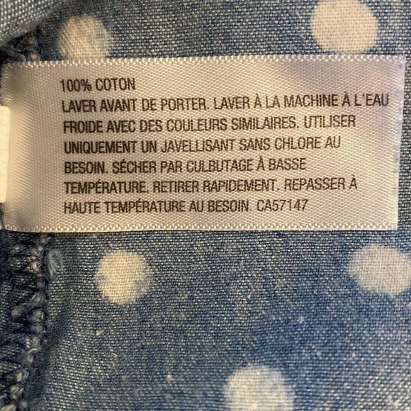 Cherokee Girls Denim‎ Polka Dot Shirt - Picture 5 of 6